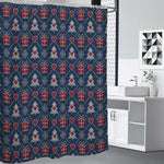 Christmas Gift Knitted Pattern Print Shower Curtain