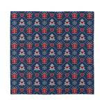Christmas Gift Knitted Pattern Print Silk Bandana