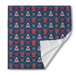 Christmas Gift Knitted Pattern Print Silk Bandana