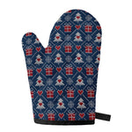 Christmas Gift Knitted Pattern Print Single Oven Mitt
