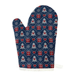 Christmas Gift Knitted Pattern Print Single Oven Mitt