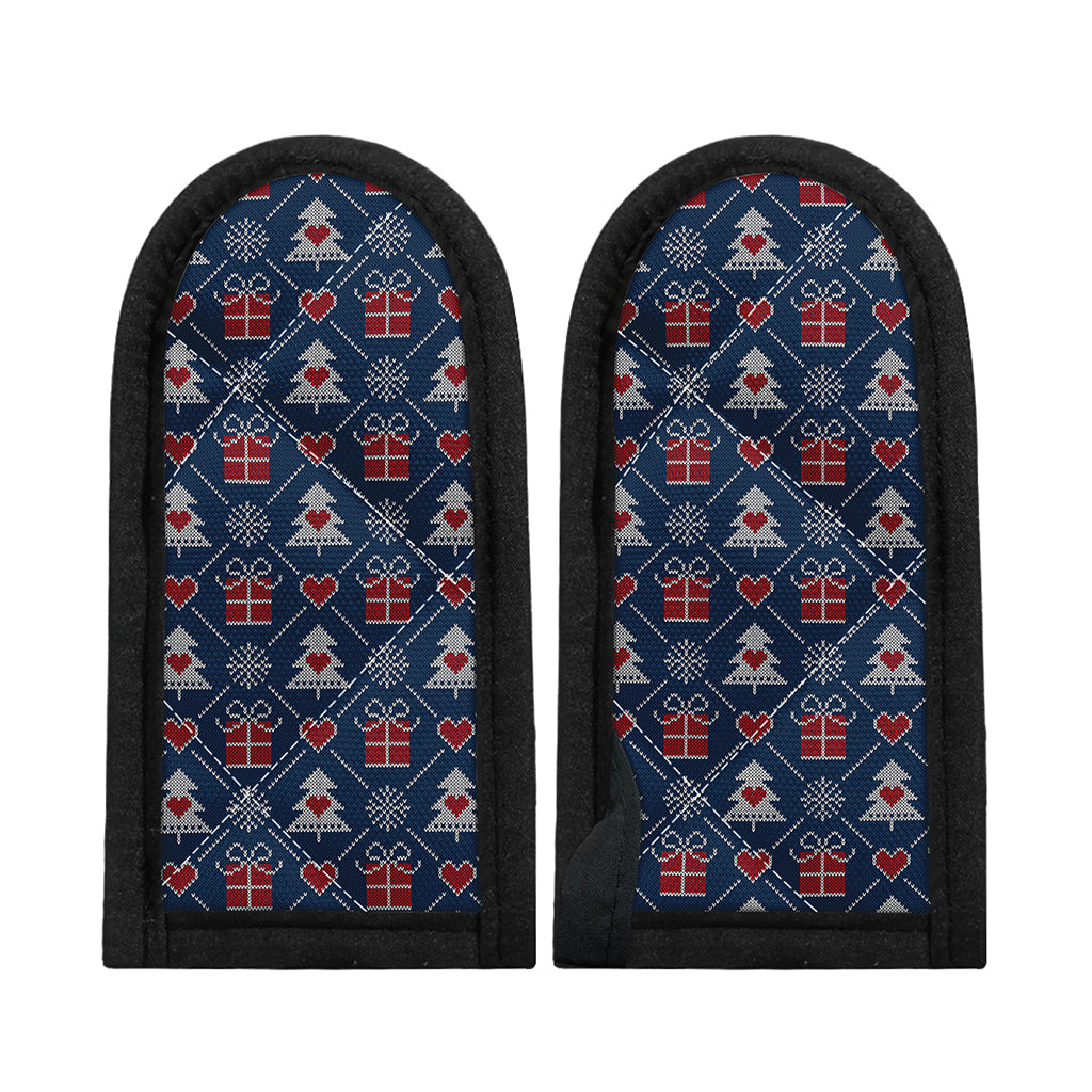 Christmas Gift Knitted Pattern Print Skillet Handle Cover