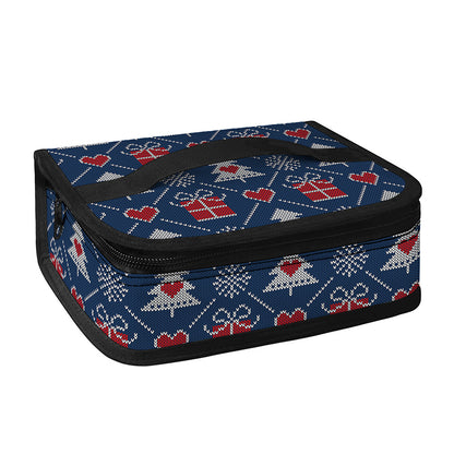Christmas Gift Knitted Pattern Print Small Lunch Bag