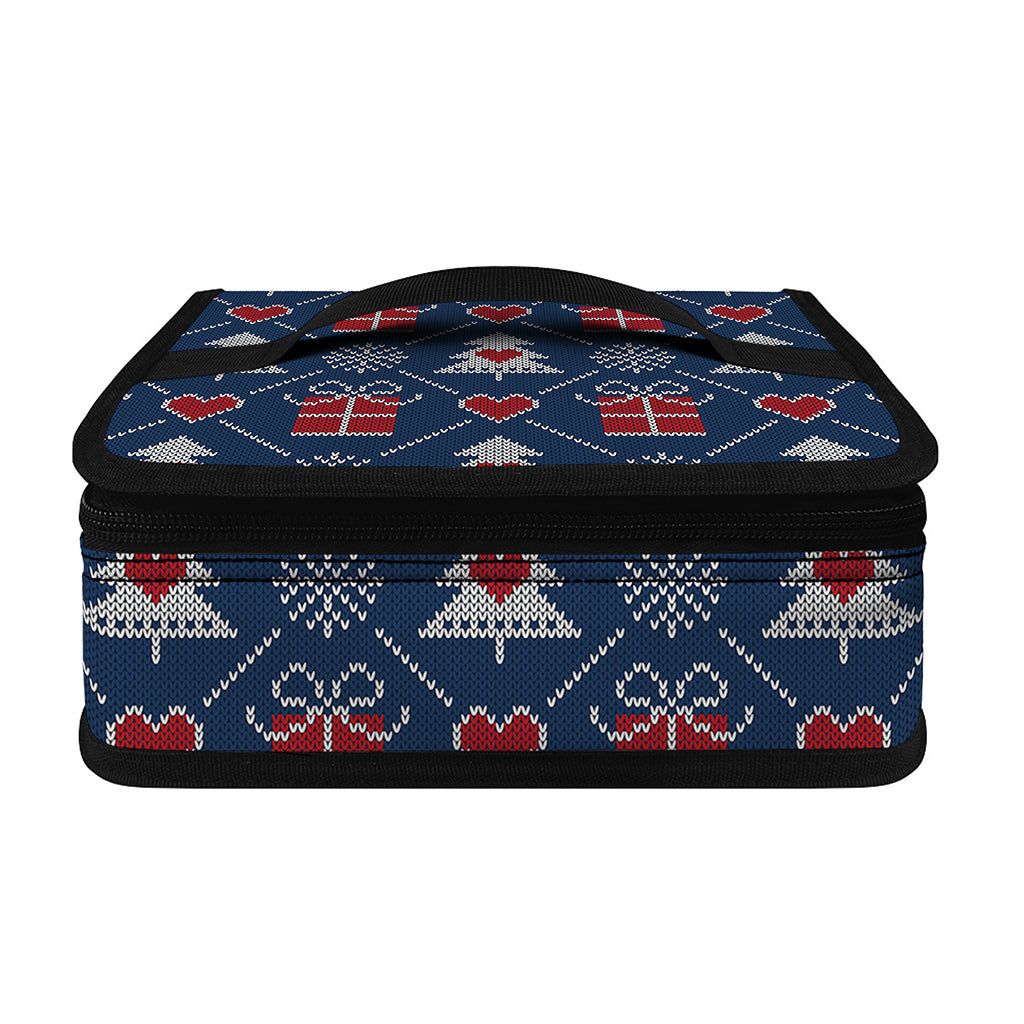 Christmas Gift Knitted Pattern Print Small Lunch Bag