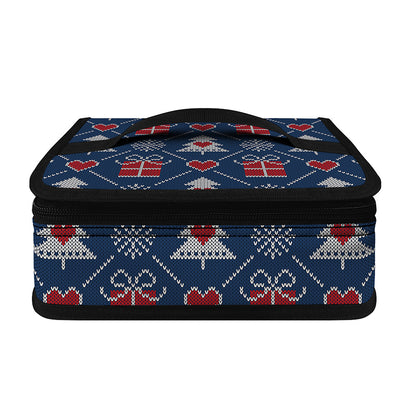 Christmas Gift Knitted Pattern Print Small Lunch Bag