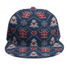 Christmas Gift Knitted Pattern Print Snapback Cap