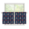 Christmas Gift Knitted Pattern Print Tier Curtains