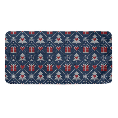 Christmas Gift Knitted Pattern Print Towel