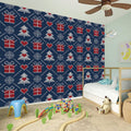 Christmas Gift Knitted Pattern Print Wall Sticker