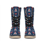 Christmas Gift Knitted Pattern Print Winter Boots