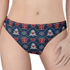 Christmas Gift Knitted Pattern Print Women's Thong