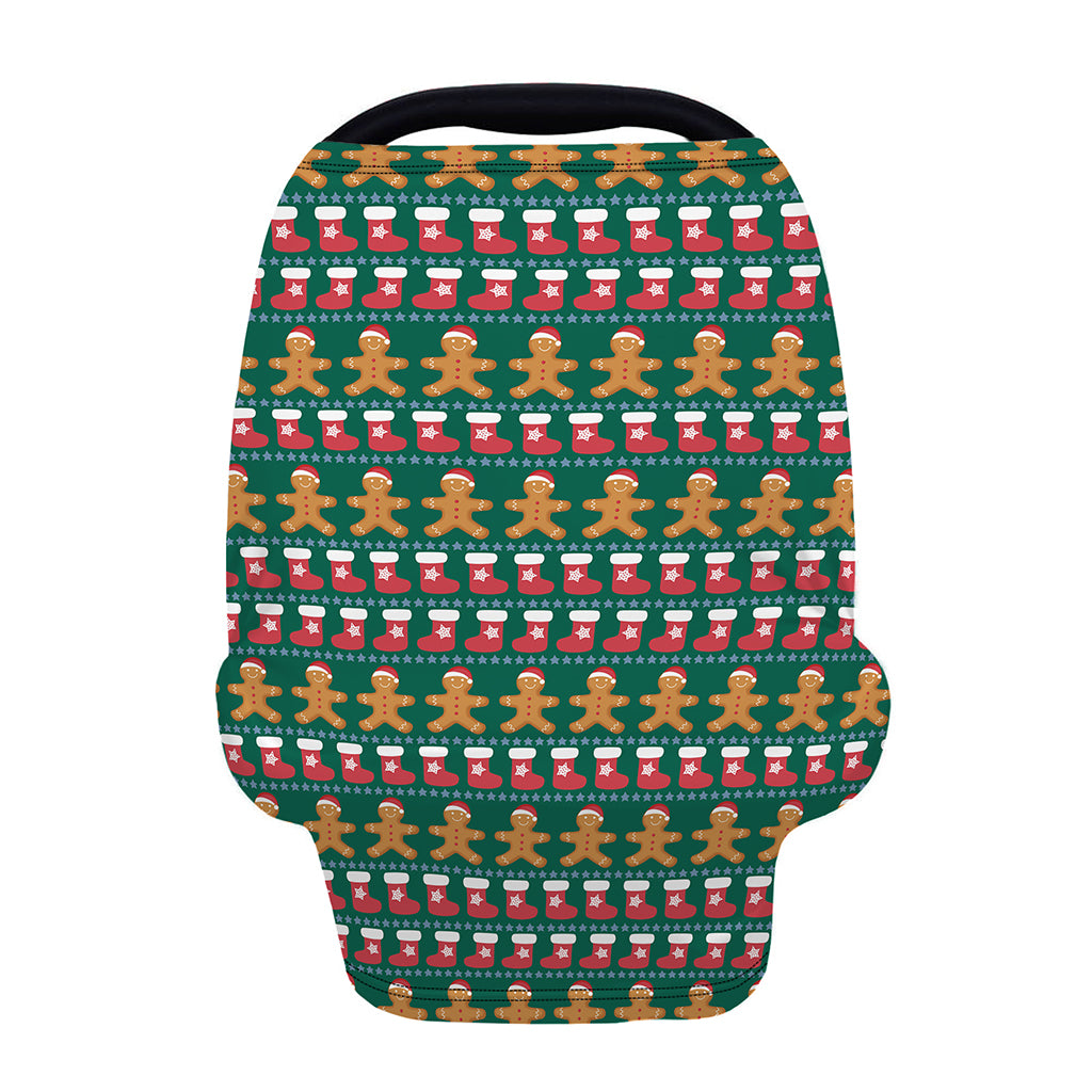 Christmas Gingerbread Man Pattern Print Baby Seat Cover