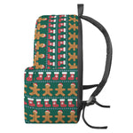 Christmas Gingerbread Man Pattern Print Backpack
