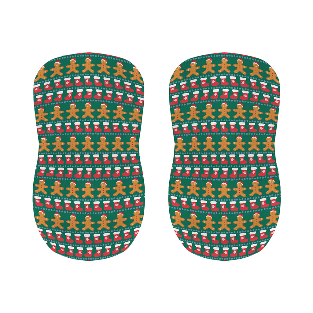 Christmas Gingerbread Man Pattern Print Bar Stool Covers