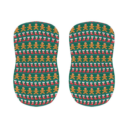 Christmas Gingerbread Man Pattern Print Bar Stool Covers