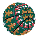 Christmas Gingerbread Man Pattern Print Basketball