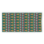 Christmas Gingerbread Man Pattern Print Beach Towel