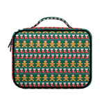 Christmas Gingerbread Man Pattern Print Briefcase Bible Bag