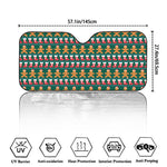 Christmas Gingerbread Man Pattern Print Car Windshield Sun Shade