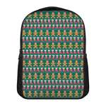 Christmas Gingerbread Man Pattern Print Casual Backpack