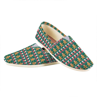 Christmas Gingerbread Man Pattern Print Casual Shoes