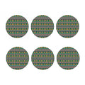 Christmas Gingerbread Man Pattern Print Coaster Set