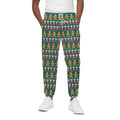 Christmas Gingerbread Man Pattern Print Cotton Sweatpants