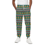 Christmas Gingerbread Man Pattern Print Cotton Pants