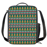 Christmas Gingerbread Man Pattern Print Crossbody Lunch Bag