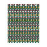 Christmas Gingerbread Man Pattern Print Curtain