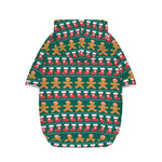 Christmas Gingerbread Man Pattern Print Dog Zip Up Hoodie