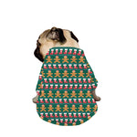 Christmas Gingerbread Man Pattern Print Dog Zip Up Jacket