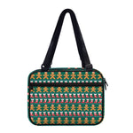 Christmas Gingerbread Man Pattern Print Double Strap Bible Bag