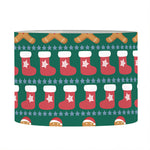 Christmas Gingerbread Man Pattern Print Drum Lamp Shade