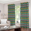 Christmas Gingerbread Man Pattern Print Extra Wide Grommet Curtains