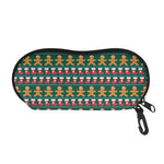 Christmas Gingerbread Man Pattern Print Glasses Case