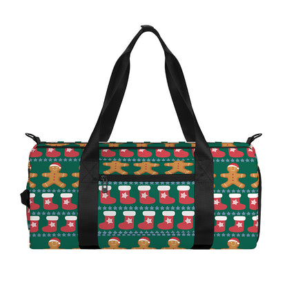 Christmas Gingerbread Man Pattern Print Gym Bag