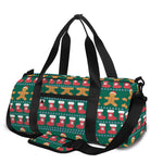 Christmas Gingerbread Man Pattern Print Gym Bag