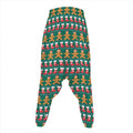 Christmas Gingerbread Man Pattern Print Hammer Pants