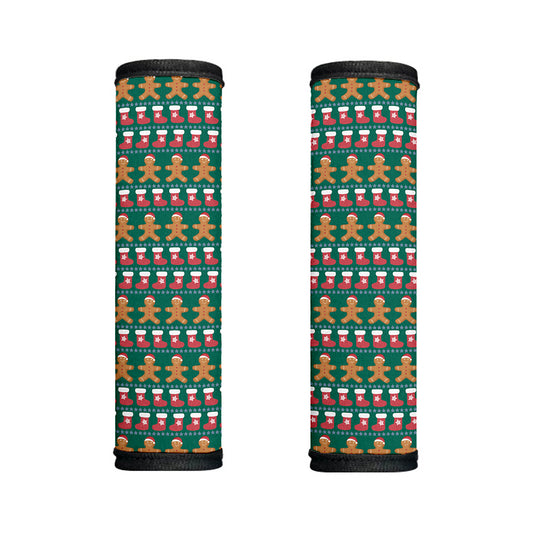 Christmas Gingerbread Man Pattern Print Handle Covers