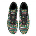Christmas Gingerbread Man Pattern Print High Top Leather Sneakers