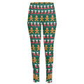 Christmas Gingerbread Man Pattern Print High-Waisted Pocket Leggings