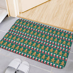 Christmas Gingerbread Man Pattern Print Indoor Door Mat