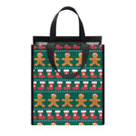 Christmas Gingerbread Man Pattern Print Insulated Lunch Tote
