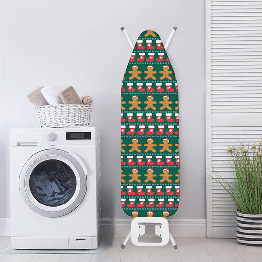 Christmas Gingerbread Man Pattern Print Ironing Board Cover