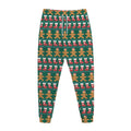 Christmas Gingerbread Man Pattern Print Jogger Pants