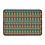 Christmas Gingerbread Man Pattern Print Kitchen Mat