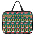 Christmas Gingerbread Man Pattern Print Laptop Sleeve With Handle