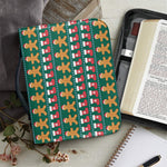 Christmas Gingerbread Man Pattern Print Leather Bible Cover