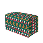 Christmas Gingerbread Man Pattern Print Leather Tissue Box Cover